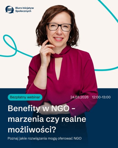 Plakat ze zdjęciem kobiety. Poniżej napisy. 