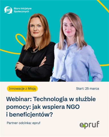 Plakat ze zdjęciemm dwóch kobiet. Poniżej napisy. 