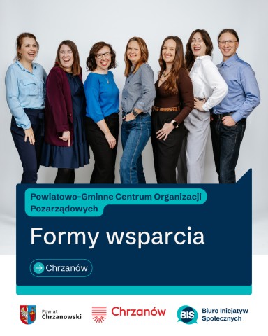 Grafika ze zdjęciem siedmiu osób. Na dole trzy logotypy. 