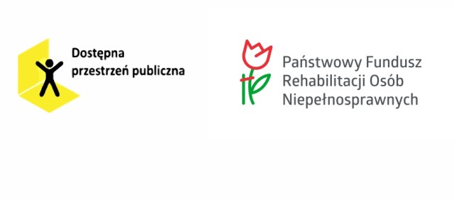 logo programu dostępna przestrzeń publiczna oraz logo pfron