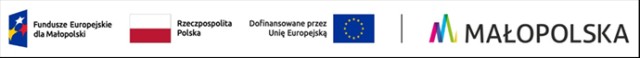 PASEK Z LOGO FUNDUSZY EUROPEJSKICH, RP, MAŁOPOLSKI